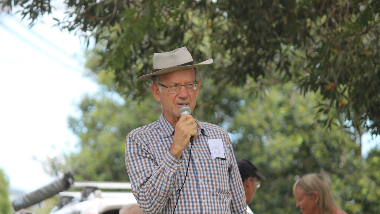 Lex Stewart. More than 150 people turned out for the Millions March Against Mandatory COVID-19 Vaccines in Coffs Harbour on Saturday February 20. Photo: Tim Jarrett