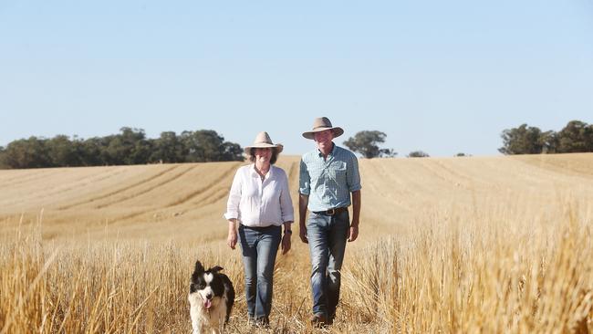 Cropping Farmer of the Year winners David and Jenny Thompson. Picture: Yuri Kouzmin