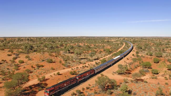 A truck has crashed into The Ghan near Alice Springs.