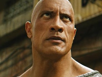 Dwayne Johnson in a scene from the movie Black Adam.