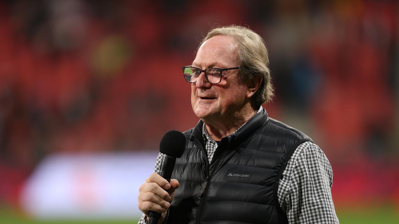 Kevin Sheedy is up to mischief. (Photo by Mark Kolbe/Getty Images)