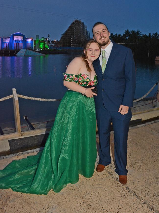 Emily Halls and Samuel Becher at Miami High School Formal at Sea World, Main Beach. Picture: Regina King
