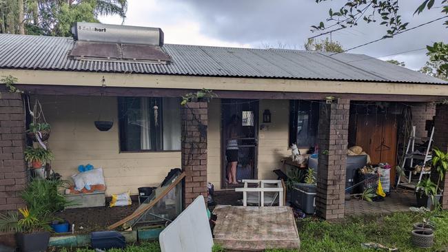 A Logan family has nowhere to live after their house started caving in during flooding rains over the weekend.