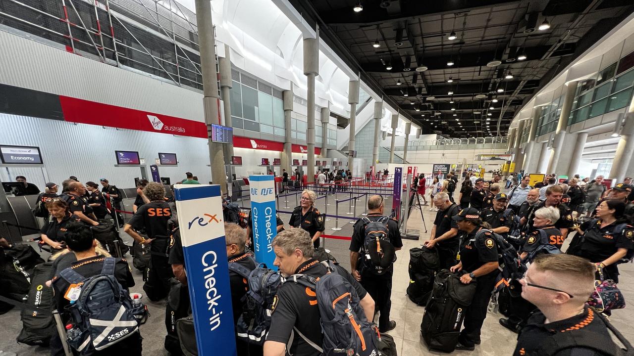 More than 60 SES staff and volunteers from South East Queensland have been sent north to help with the flood clean up.