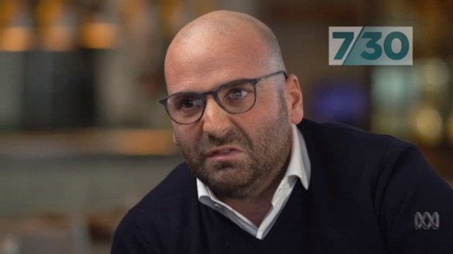 George Calombaris holds back tears over underpayment scandal (ABC 7.30)