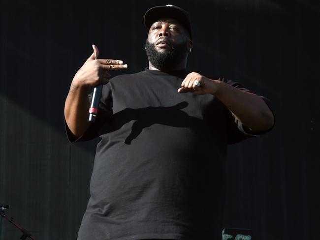 Hip-hop artist Killer Mike of Run The Jewels performs onstage during day 2 of Coachella.