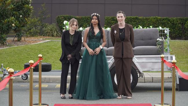 Caitlin, Chloe and Nicole at the Caloundra Christian College formal 2024