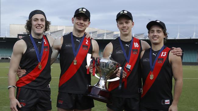 Brandon Leary, Sam Simpson, Mitchell Nicholas, William Manshanden North Launceston. TSL grand final 2024 - North Launceston V Lauderdale. Picture: Nikki Davis-Jones