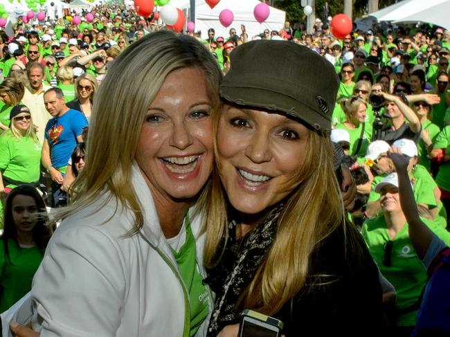 Olivia Newton-John with niece Tottie Goldsmith. Picture: Jay Town