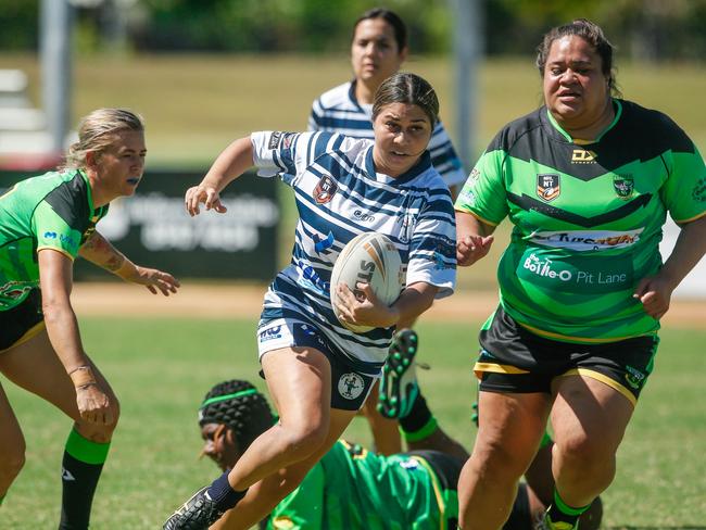 Talia Corrie on the boil  as The Sistaz V Palmerston at Marrara.Picture GLENN CAMPBELL