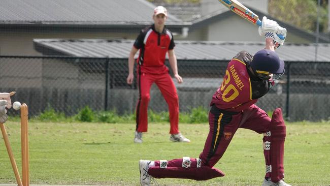 Nick Hammel is bowled for 45. Picture: Valeriu Campan