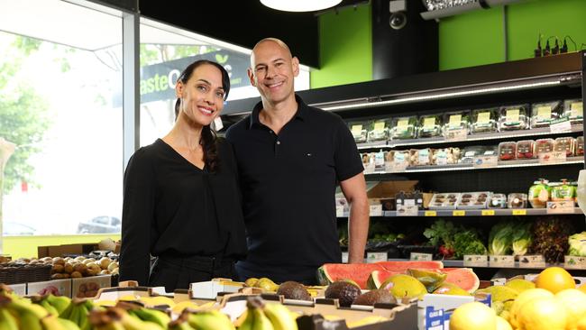 Taste Organic owner Jimmy Aschner, with his wife Monique, says it is important for customers to be able to have trust in the product they’re buying. Picture: Tim Hunter