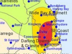 Thunderstorm prediction map from BOM for Nov 17, 2020. Picture: BOM.