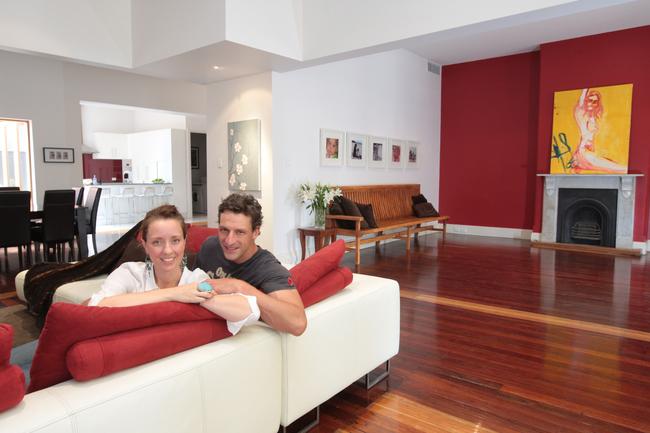 ABC announcer Ali Carle and husband Matthew Clarke inside the home before they sold it.