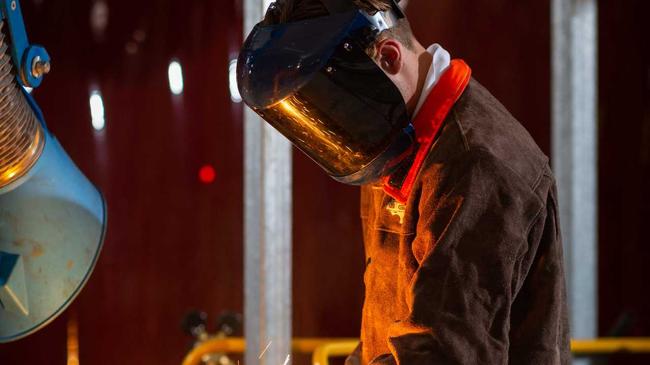 A Tweed River High School student learning vocational skills while still at school. Photo: Dario Gardiman. Picture: Dario Gardiman