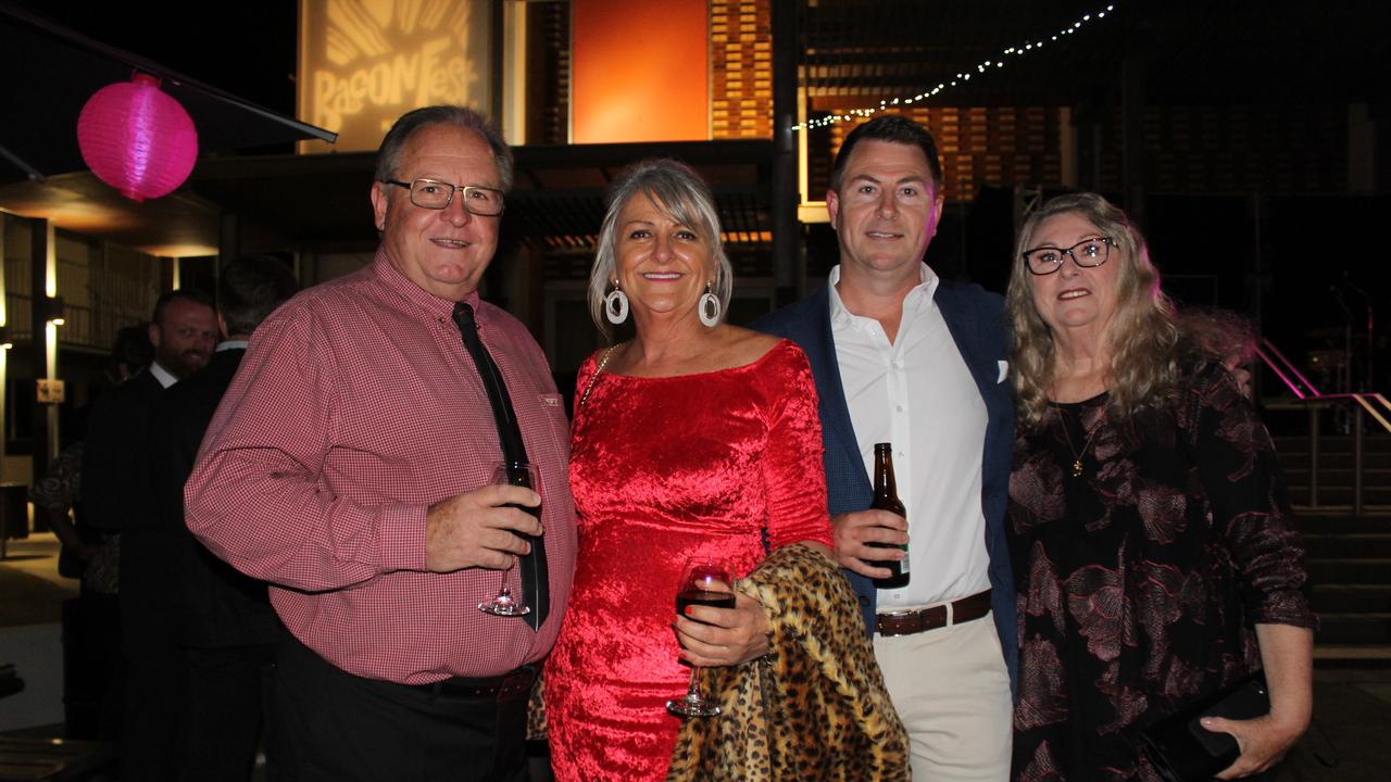 Steve Watterston, Diana wade, Rhys Collins and Sandy Collins at Wine and Swine 2019 as part of BaconFest.