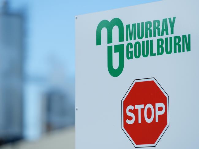 A car parking stop sign for the Murray Goulburn manufacturing facilities behind houses in Rochester, Wednesday, May 3, 2017. (AAP Image/Tracey Nearmy) NO ARCHIVING