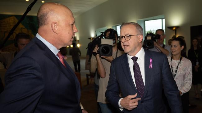 Opposition Leader Peter Dutton and Prime Minister Anthony Albanese. Picture: NCA NewsWire/Gary Ramage