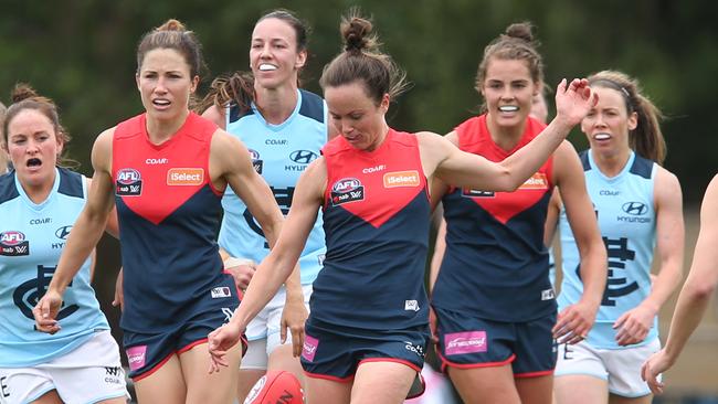 The AFL Players’ Association will announce a women’s MVP at the end of the AFLW season. Picture: David Crosling