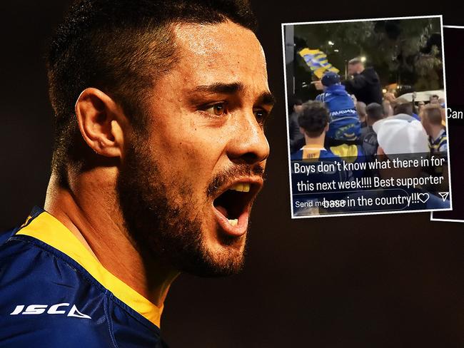 Jarryd Hayne has become caught up in the emotion of Parramatta advancing to the grand final.