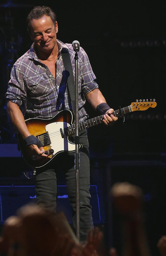 Bruce Springsteen rocking like a Boss at the Brisbane Entertainment Centre on Tuesday. Picture: Marc Robertson