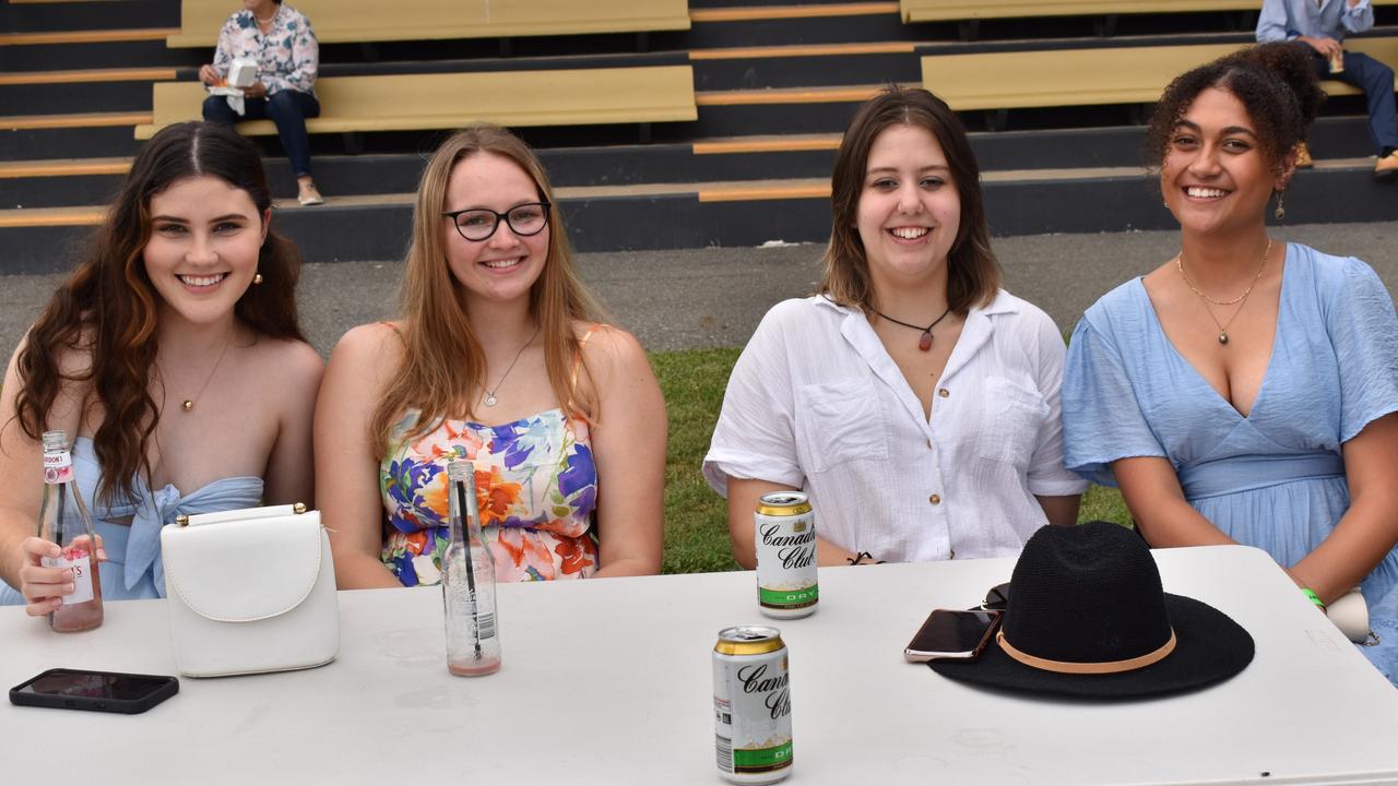 Ella Barnett, Brooke Day, Ashley Walker and Grace Bray at The Archer race meeting at Callaghan Park, Rockhampton, on May 7, 2022.