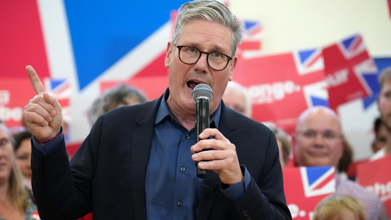 Sir Keir Starmer delivers a speech to supporters during a visit to a community centre on July 03, 2024 in Redditch, United Kingdom. (Photo by Christopher Furlong/Getty Images)