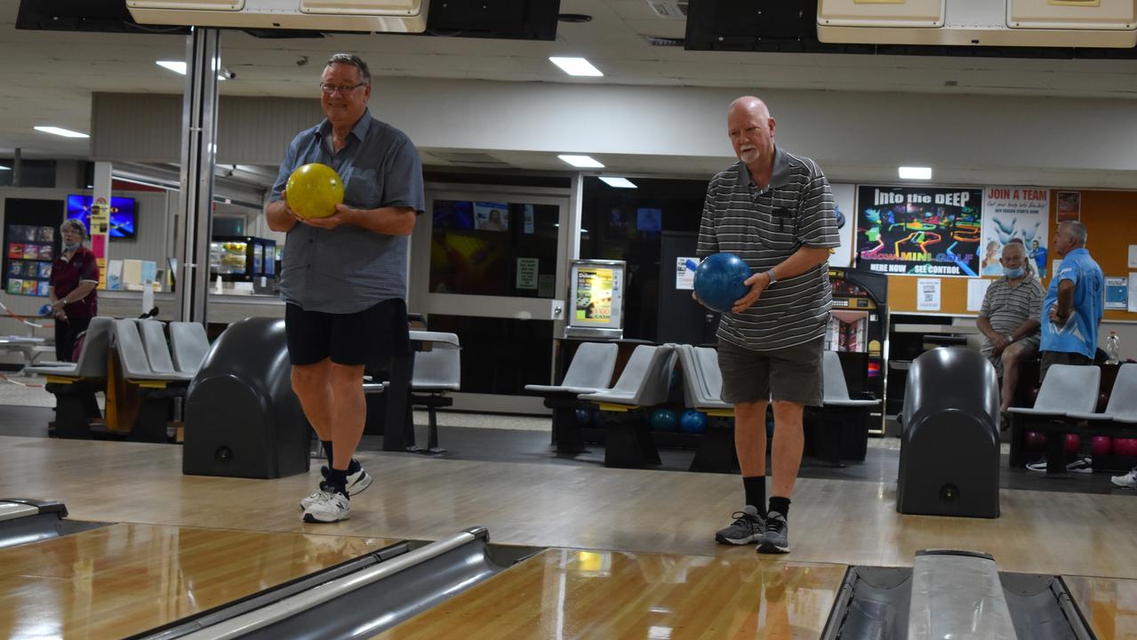 The McKenna brothers take one last bowl down the lanes.