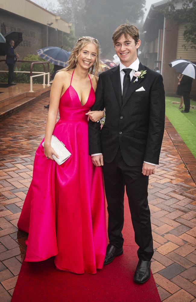 Isabella Ryrie and partner Frank Reardon at Fairholme College formal, Wednesday, March 27, 2024. Picture: Kevin Farmer