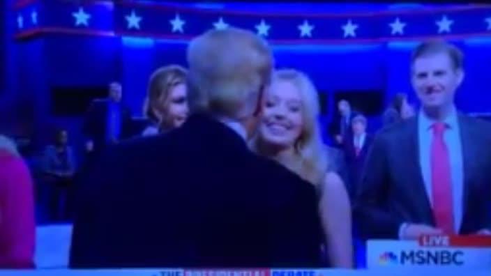 Tiffany Trump dodges Donald's kiss