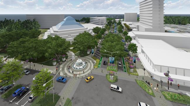 A new proposed water fountain at Anzac Park near the Reef Hotel Casino. PICTURE: SUPPLIED