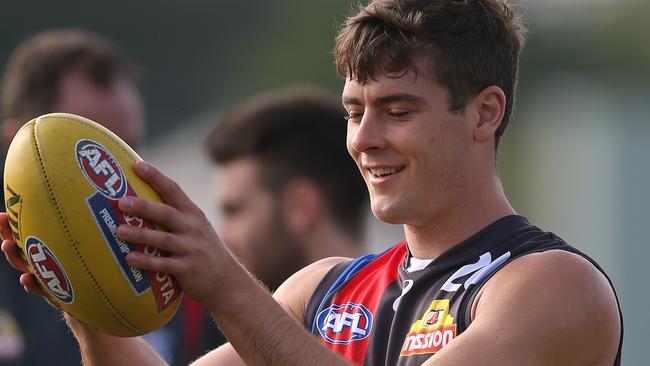 Josh Unkley at Western Bulldogs training.