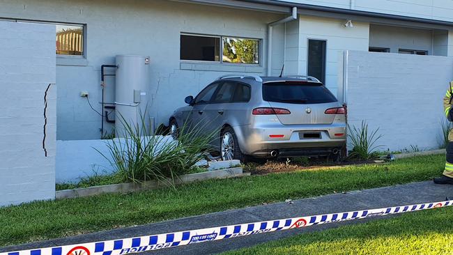 Police are investigating after a car was driven into a wall on Walco Dr Toormina on Monday April 19.