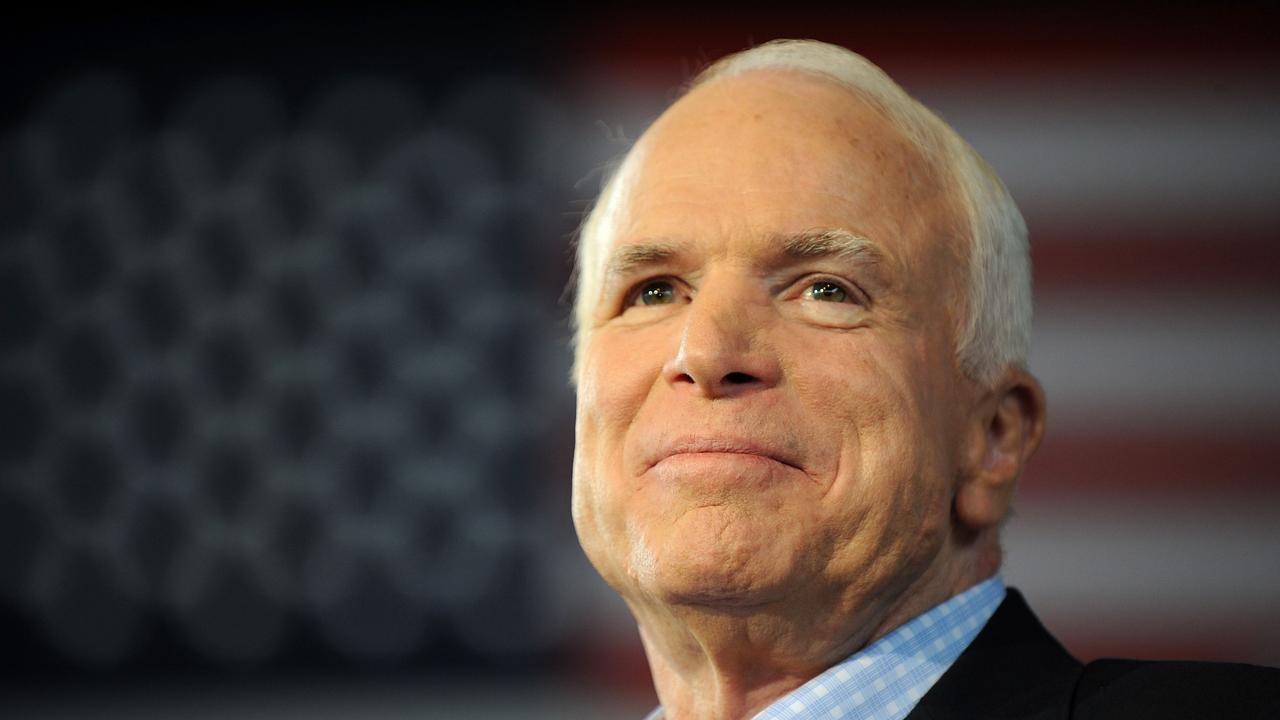 US President Donald Trump’s likely loss of the critical state of Arizona has been dubbed late senator John McCain’s “last laugh”. Picture: Robyn Beck/AFP