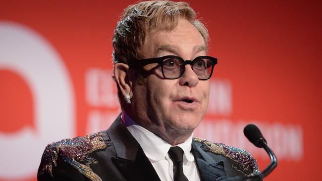 Sir Elton John wears Bulgari to the Elton John AIDS Foundation's 15th Annual An Enduring Vision Benefit. Picture: Andrew Toth/Getty Images for Bulgari