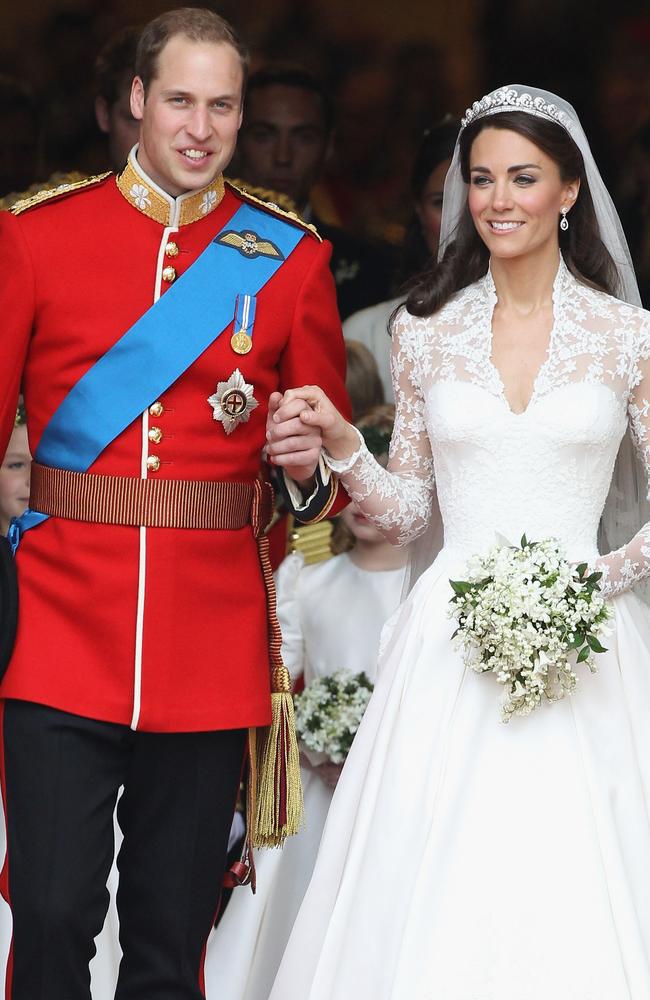 Kate’s bouquet featured myrtle. (Photo by Chris Jackson/Getty Images)