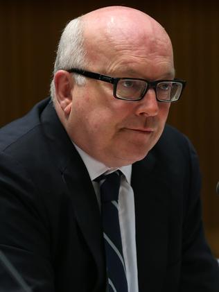 Attorney-General George Brandis and Communications Minister Malcolm Turnbull ...