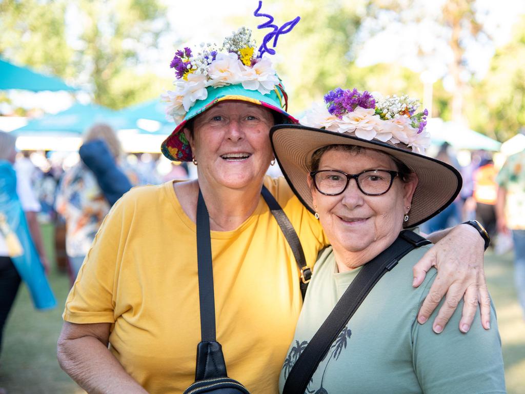 Judy Stead (left) and Barb Pulley at the Toowoomba Carnival of Flowers Festival of Food and Wine, Sunday, September 15, 2024. Picture: Bev Lacey