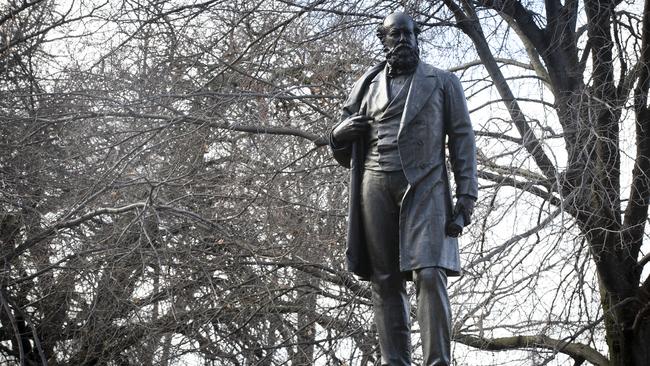 William Crowther’s statue at Franklin Square, Hobart. Picture: Chris Kidd