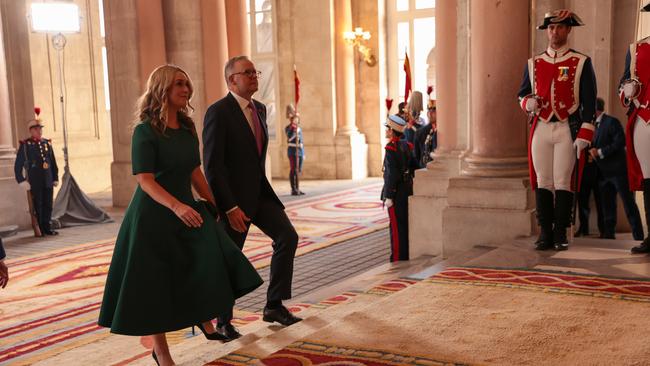 Mr Albanese and Ms Haydon at the gala to open the NATO summit, hosted by the King and Queen of Spain at the royal palace in Madrid.