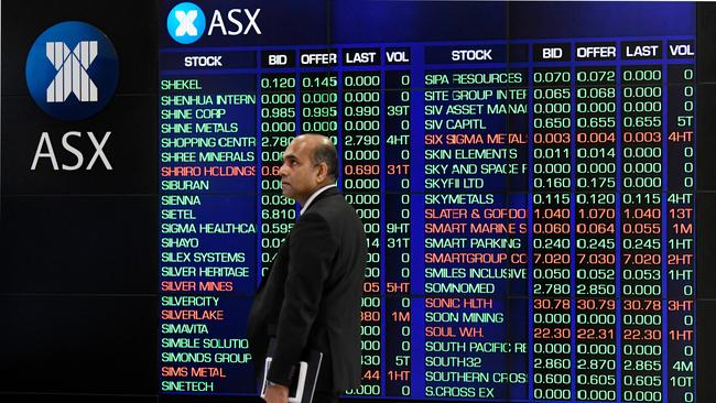 The Australian sharemarket is ending the financial year at about 6060 points (down 9.4 per cent). Picture: AAP