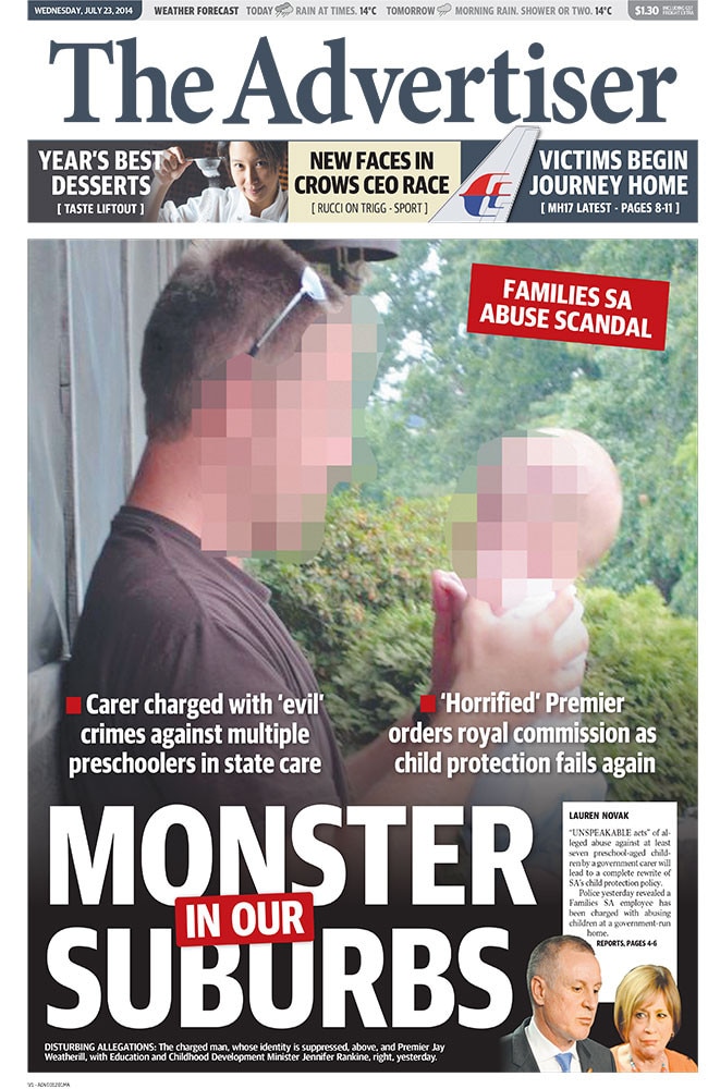 The Advertiser’s front page for July 23.