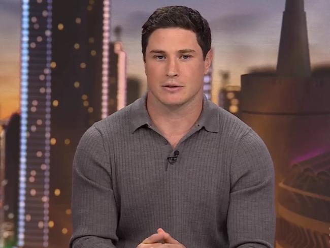 The Eels halfback’s camp threaten to withdraw from the show if Michael Chammas appeared on the panel. Picture: Channel 9