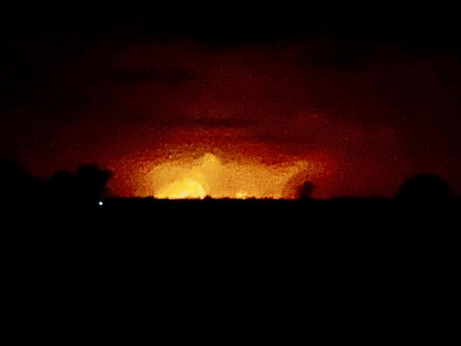 The Little Desert fire as seen from Goroke. Picture: Supplied