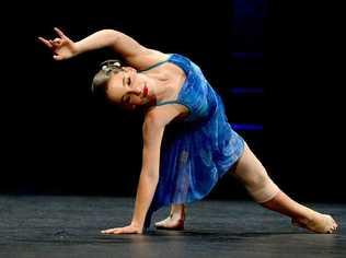 ALL THE RIGHT MOVES: Maya Johnson of Tullymorgan performs in the expressive/creative dance category at the Lismore eisteddfod at Lismore City Hall yesterday. The event continues over the weekend. Picture: Cathy Adams