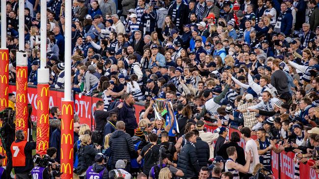 The AFL will not use the Grand Final to push the merits of the race-based referendum. Picture: Jason Edwards