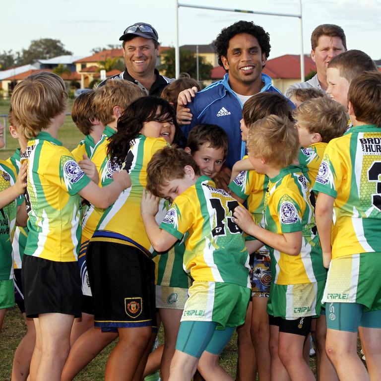 Preston Campbell's son Jayden Campbell plays on the Under 11's Helensvale Hornets team.