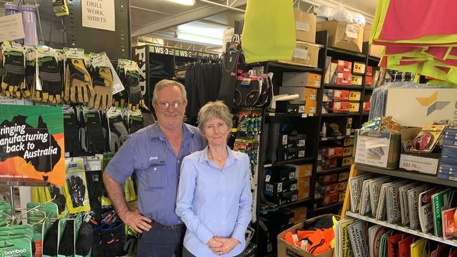 Jerry and Glenda Galligan of Ipswich Embroidery &amp; Workwear.