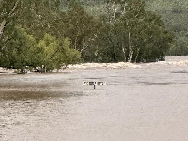 The Victoria River reached record high flood levels. Picture: Supplied.