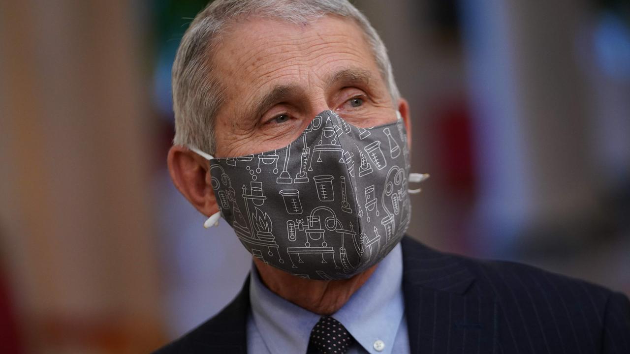 Dr Anthony Fauci has urged Americans to “just lay low and cool it”. Picture: Mandel Ngan/AFP